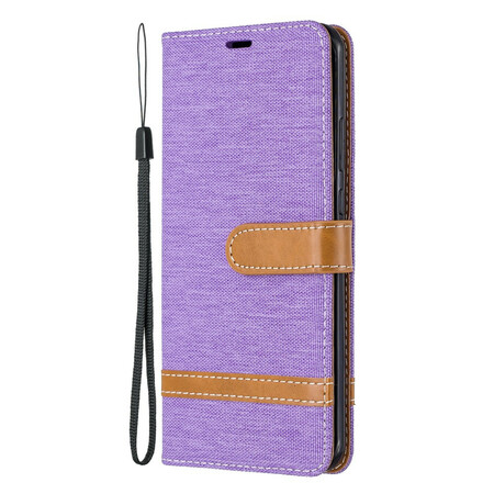 Huawei P40 Pro Fabric and Leather Effect Case with Strap