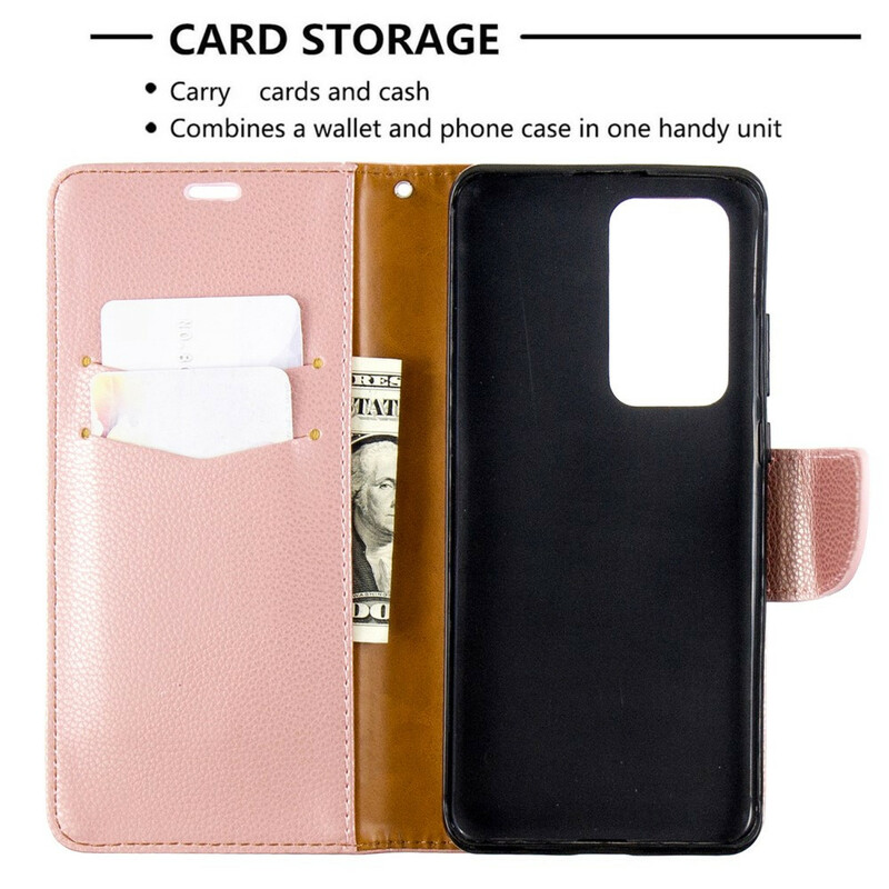 Cover Huawei P40 Pro Lychee Oblique Flap