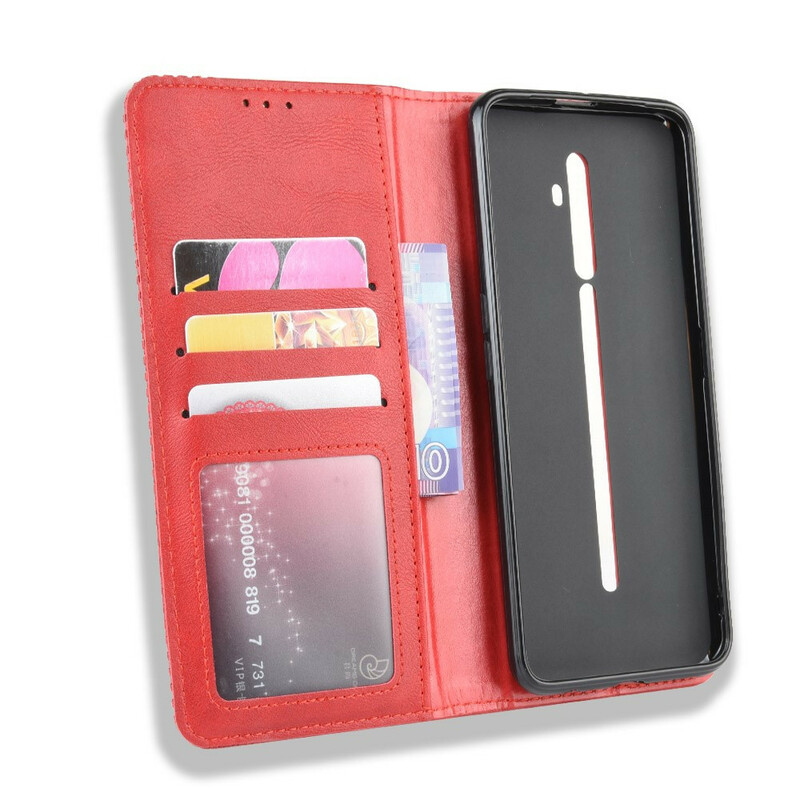 Flip Cover Oppo Reno 2Z Leather Effect Vintage Stylish