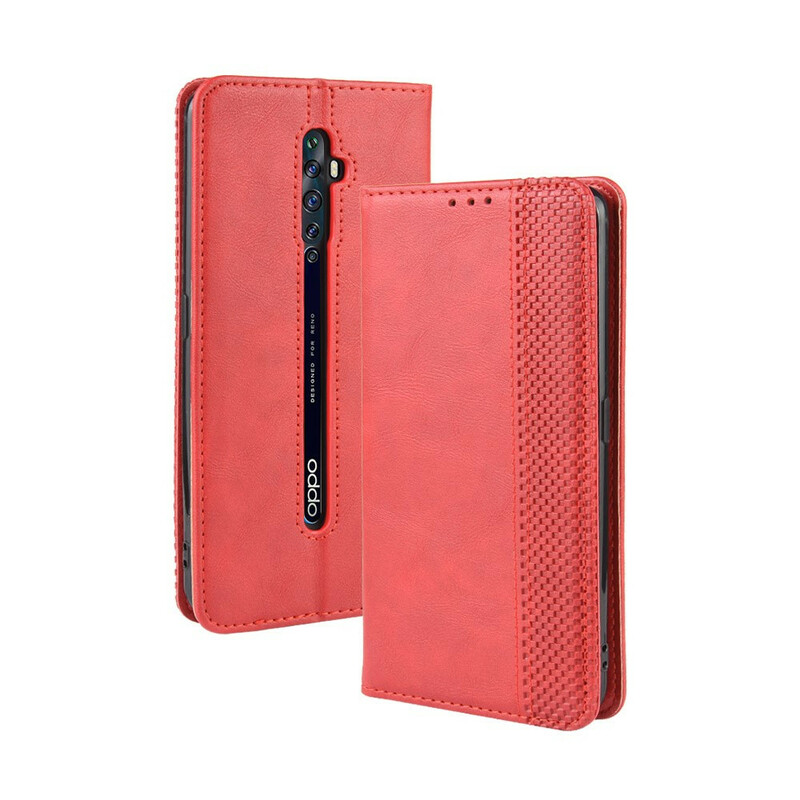 Flip Cover Oppo Reno 2Z Leather Effect Vintage Stylish