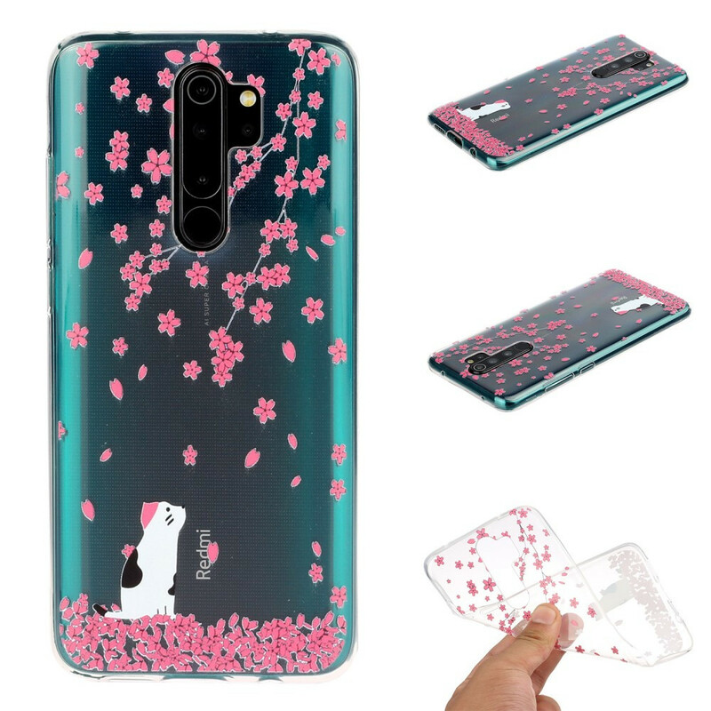 Xiaomi Redmi Note 8 Pro Case Petals and Cat