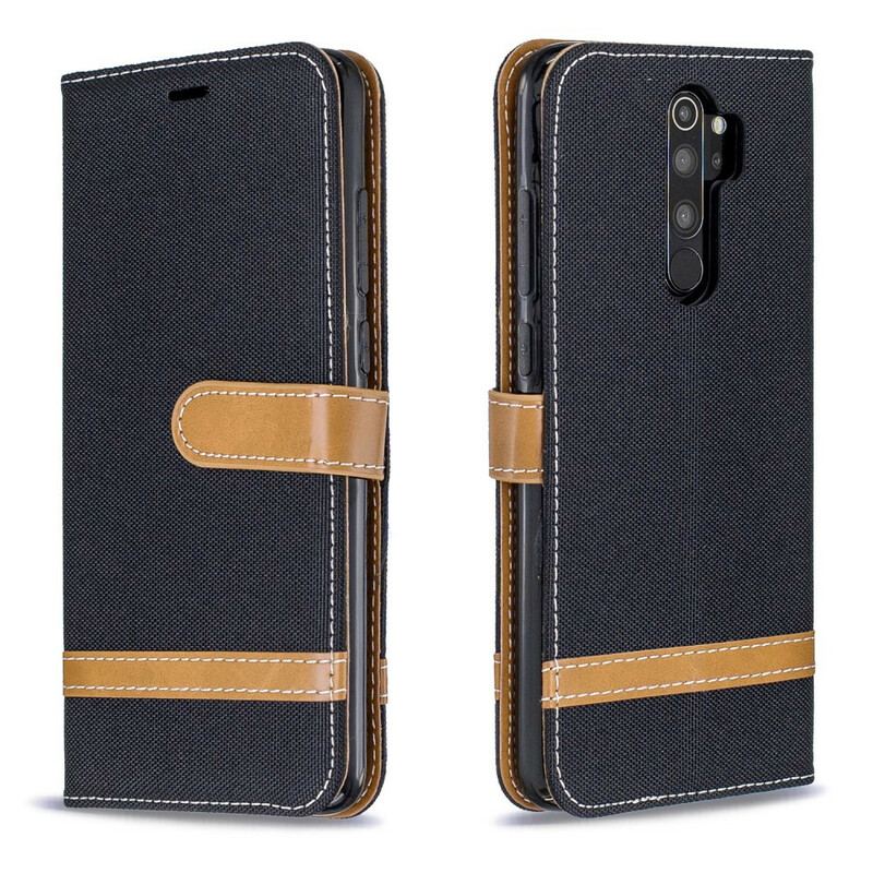 Xiaomi Redmi Note 8 Pro Fabric and Leather Effect Case with Strap