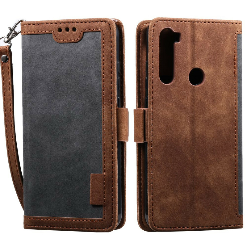 Xaiomi Redmi Note 8 Case Two-tone Leather Reinforced Contours