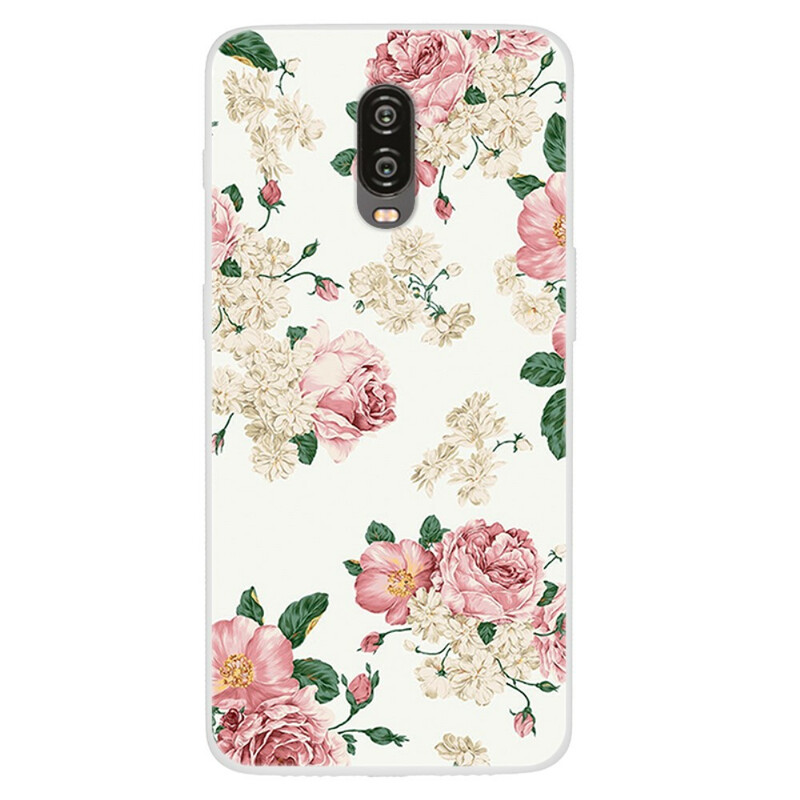 OnePlus 6T Transparent Liberty Flowers Case