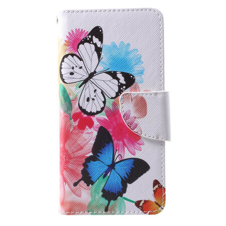 Cover Huawei P10 Painted Butterflies and Flowers