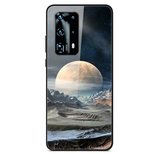 Cover Huawei P40 Tempered Glass Space Moon
