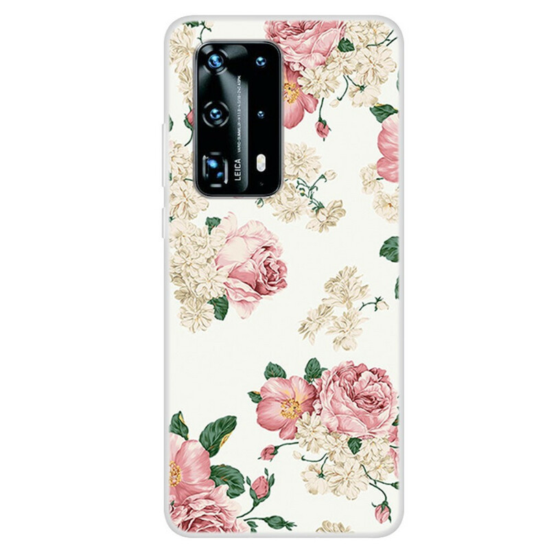Cover Huawei P40 Flowers Liberty