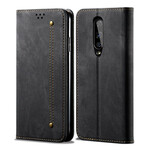 Flip Cover OnePlus 8 Leatherette Jeans Texture