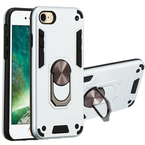 Case iPhone SE 2 / 8 / 7 Detachable Ring Support Metallic
