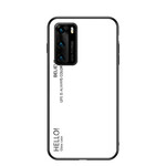 Huawei P40 Cover Hello Tempered Glass