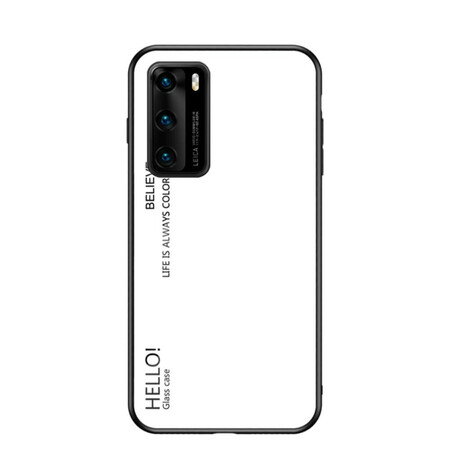 Huawei P40 Cover Hello Tempered Glass