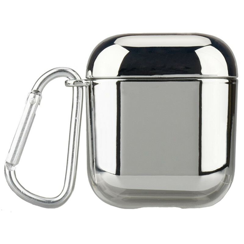 Color Galvanized Plastic AirPods Case with Carabiner
