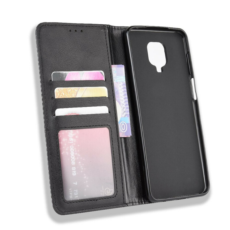 Flip Cover Xiaomi Redmi Note 9S Leather Effect Vintage Styling