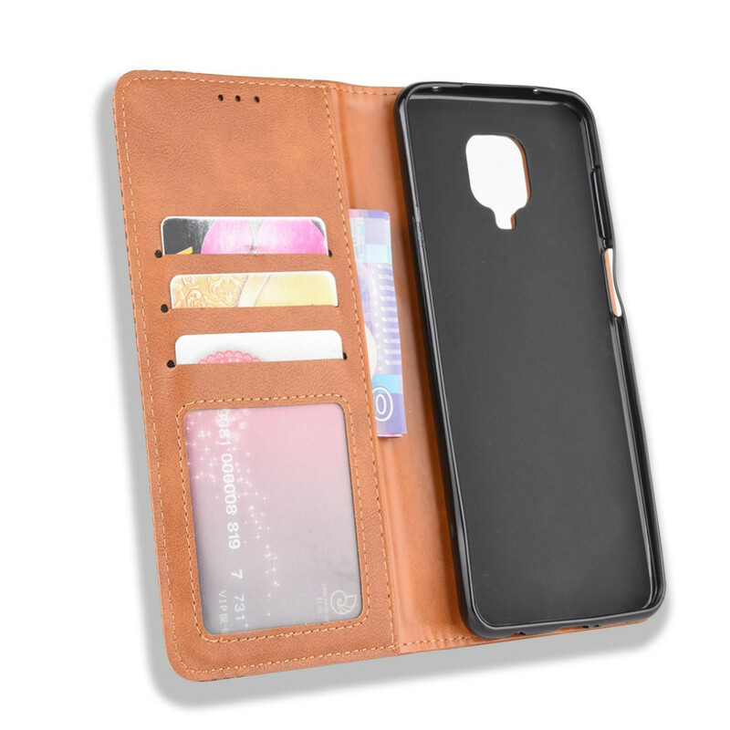 Flip Cover Xiaomi Redmi Note 9S Vintage Leather Effect Flip Cover Xiaomi Redmi Note 9S Vintage Leather Effect