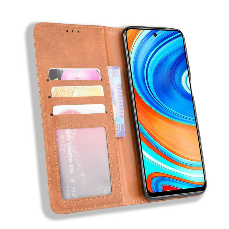 Flip Cover Xiaomi Redmi Note 9S Vintage Leather Effect Flip Cover Xiaomi Redmi Note 9S Vintage Leather Effect