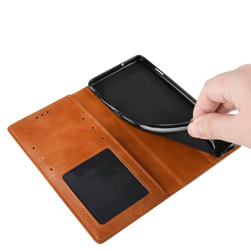Flip Cover Xiaomi Redmi Note 9S Vintage Leather Effect Flip Cover Xiaomi Redmi Note 9S Vintage Leather Effect