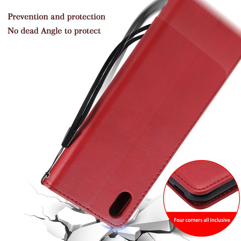 Case Huawei Y5 2019 / Honor 8S Color Leather Effect with Strap Case Huawei Y5 2019 / Honor 8S Color Leather Effect with Strap