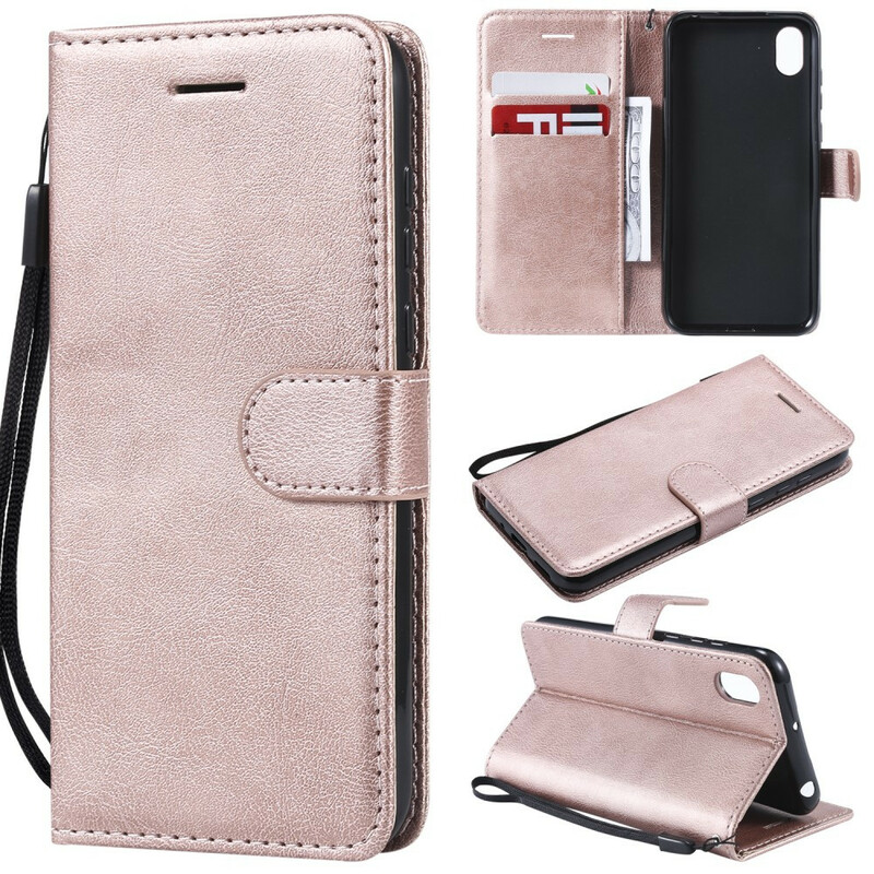 Case Huawei Y5 2019 / Honor 8S Color Leather Effect with Strap