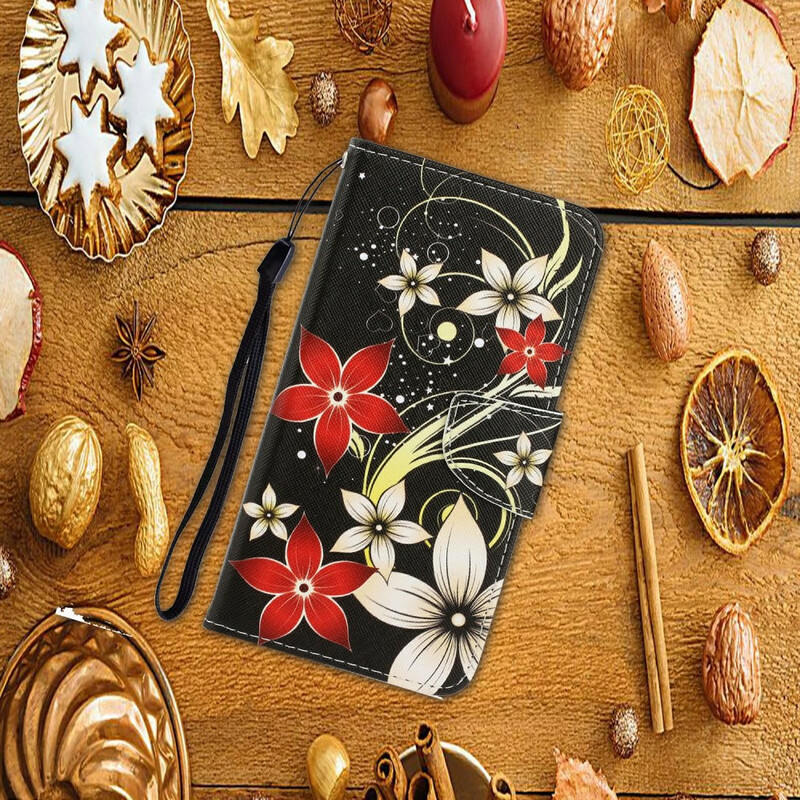 Xiaomi Redmi Note 9 Pro Colorful Flower Strap Case