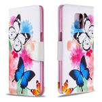 Xiaomi Redmi Note 9S / Note 9 Pro Case Painted Butterflies and Flowers