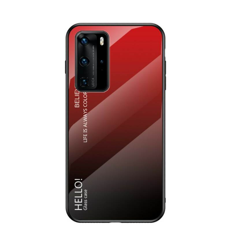 Huawei P40 Pro Cover Tempered Glass Hello