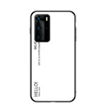Huawei P40 Pro Cover Tempered Glass Hello