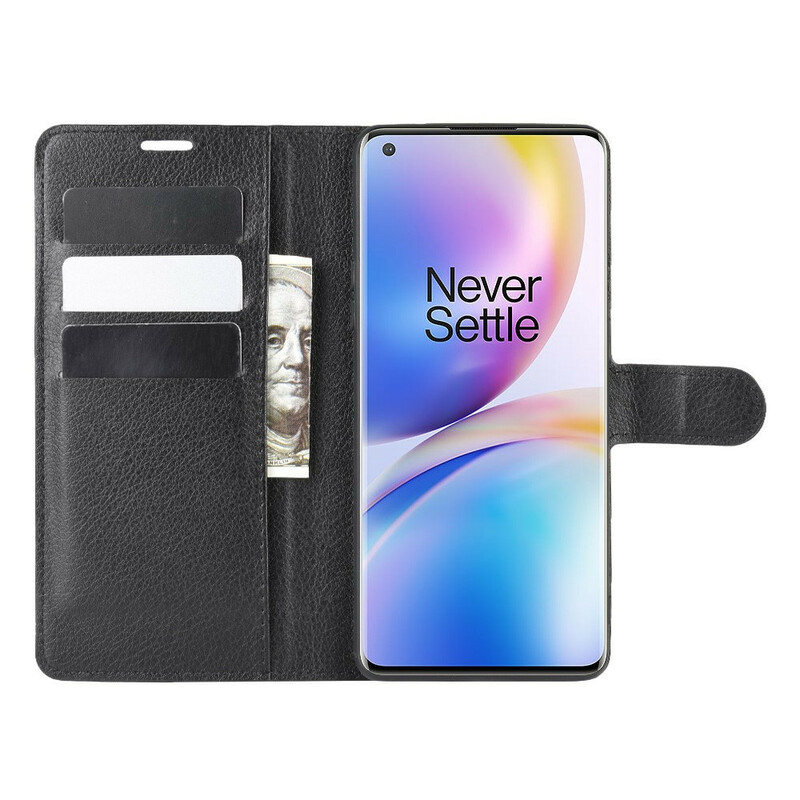 Cover OnePlus 8 Pro Style Cuir Lychee Premium