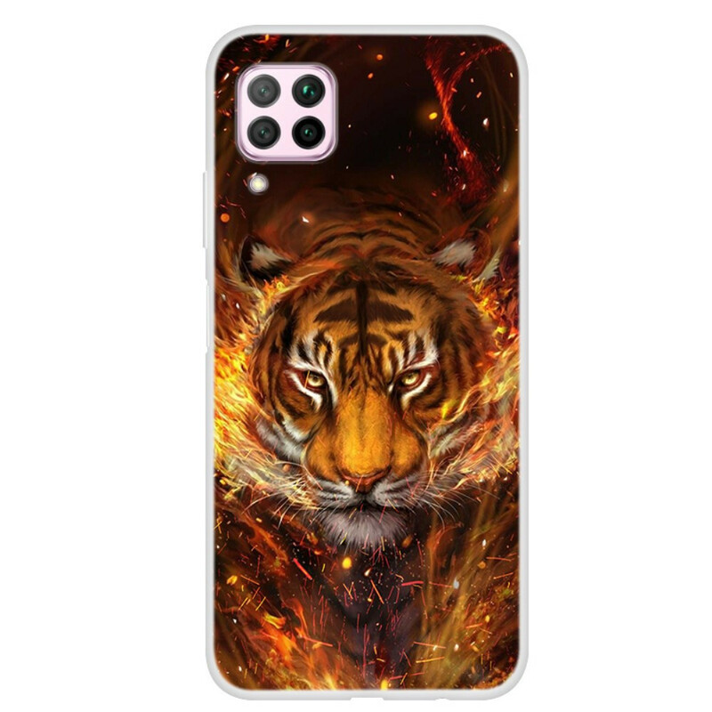 Huawei P40 Lite Fire Tiger Case - Dealy