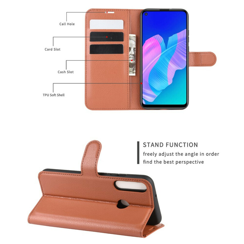 Cover Huawei P40 Lite And Similar Cuir Lychee Classique