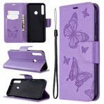 Case Huawei P40 Lite E Butterflies and Oblique Flap