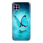 Case Huawei P40 Lite Papillon Bleu Fluorescente