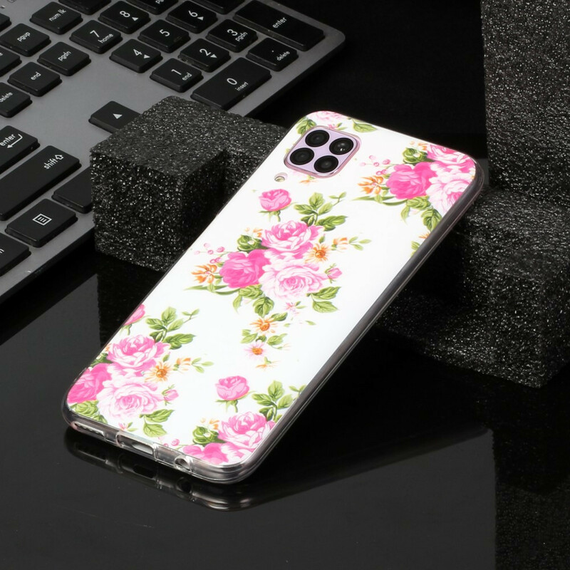 Case Huawei P40 Lite Fleurs Liberty Fluorescente