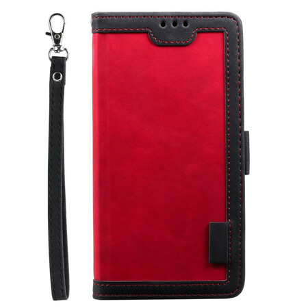 Cover Huawei P40 Lite Simili Cuir Bicolore Contours Renforcés