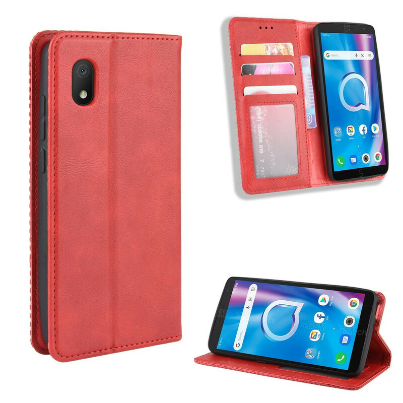 Flip Cover Alcatel 1B Leather Effect Vintage Stylish