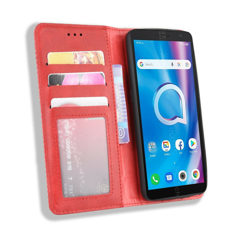 Flip Cover Alcatel 1B Leather Effect Vintage Stylish