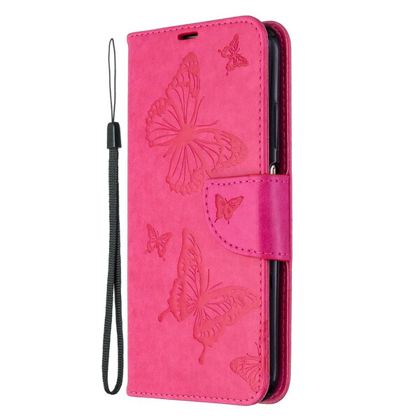 Case Huawei P40 Lite Printed Butterflies with Strap