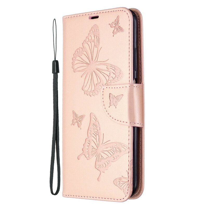 Case Huawei P40 Lite Printed Butterflies with Strap