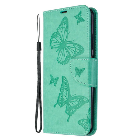 Case Huawei P40 Lite Printed Butterflies with Strap