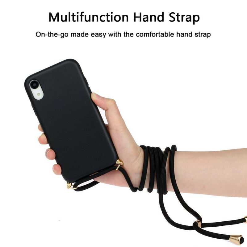 iPhone XR Silicone Case with Colored Cord