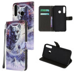 Huawei P40 Lite E Winter Wolf Case with Strap