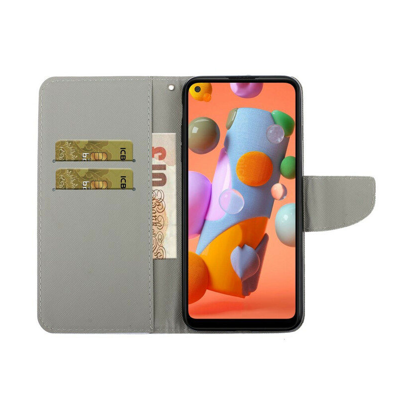 Case Huawei P40 Lite E Cat Don't Touch Me with Lanyard