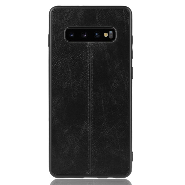 Samsung Galaxy S10 Plus Case Leather Effect Stitching