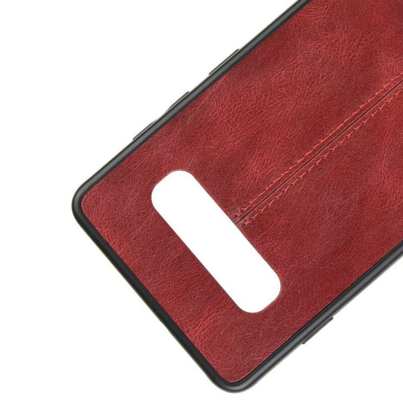 Samsung Galaxy S10 Plus Case Leather Effect Stitching