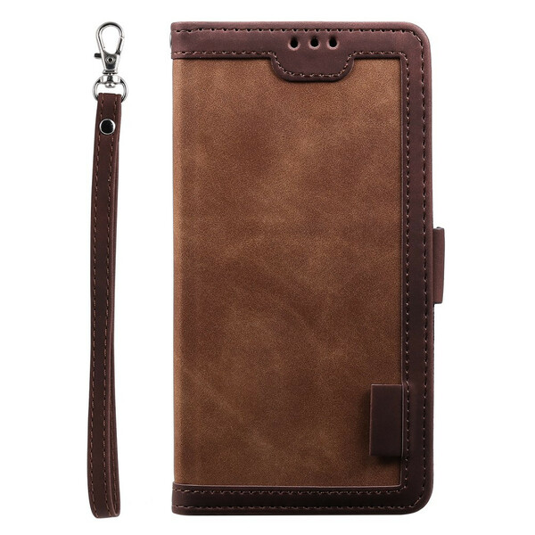 Samsung Galaxy S10 Plus Case Two-tone Faux Leather Reinforced Contours