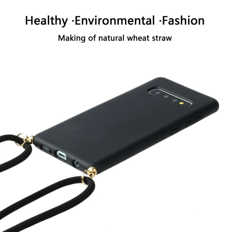 Samsung Galaxy S10 Plus Silicone Case with Colored Cord