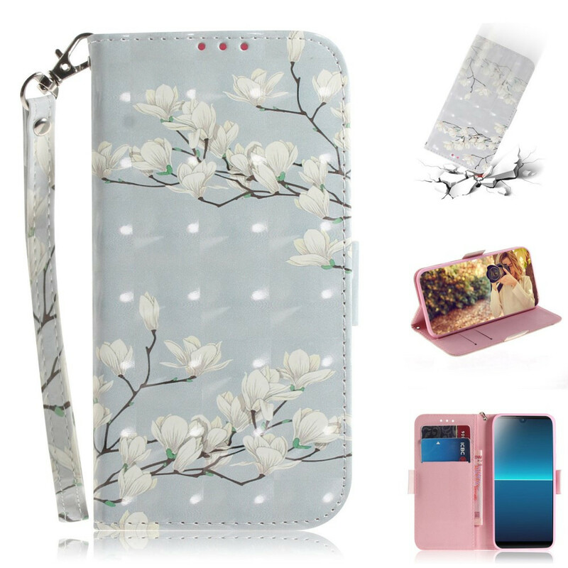 Sony Xperia L4 Flower Branch Case with Strap Sony Xperia L4 Flower Branch Case with Strap