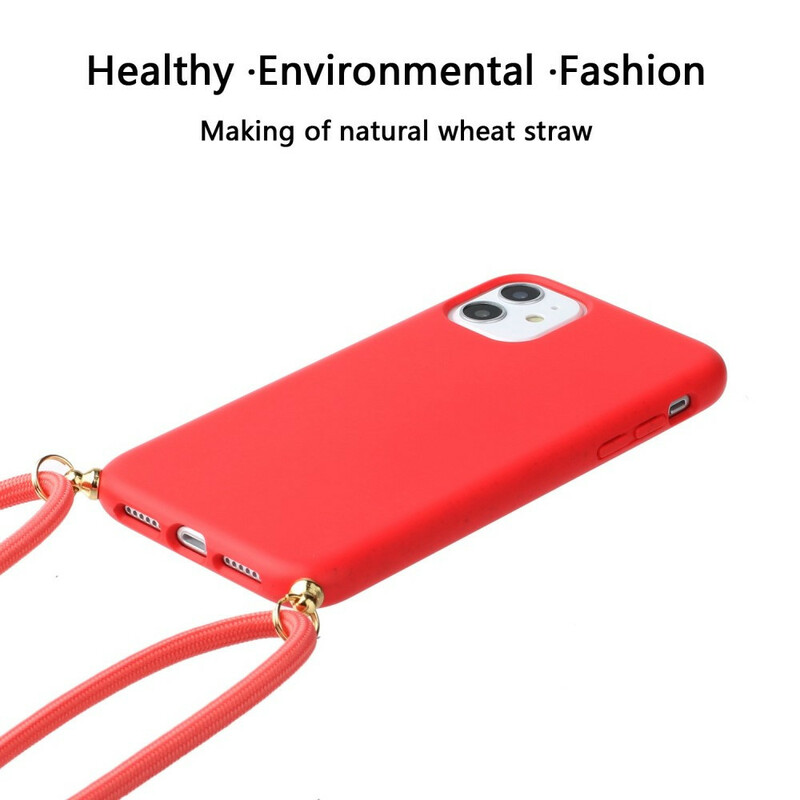 iPhone 11 Silicone Case with Colored Cord