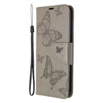 Case Samsung Galaxy A41 Butterflies in Flight with Strap