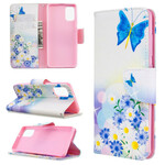 Samsung Galaxy A41 Case Painted Butterflies and Flowers