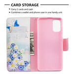 Samsung Galaxy A41 Case Painted Butterflies and Flowers